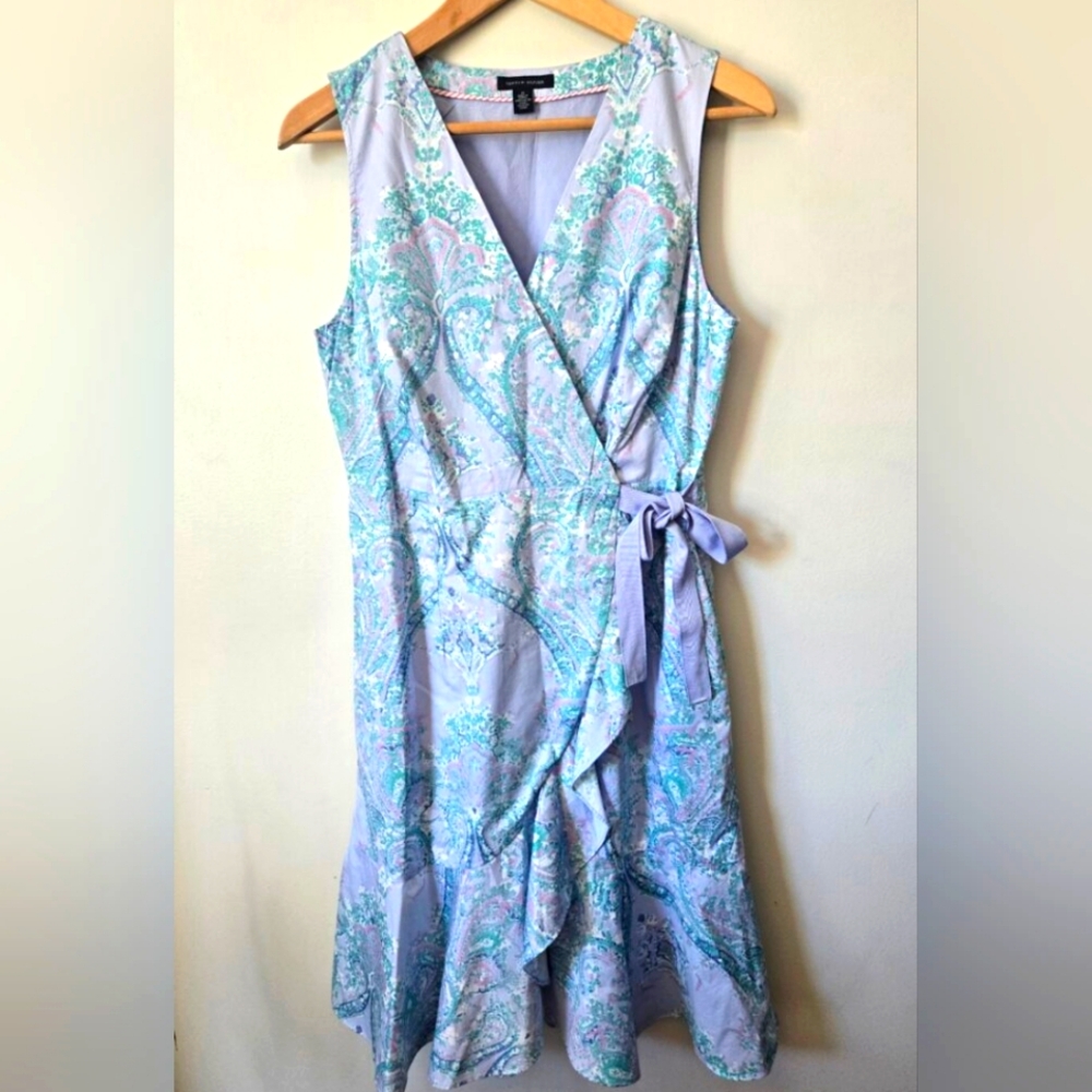 TOMMY HILFIGER  Cotton Wrap Dress in Pastel Colors